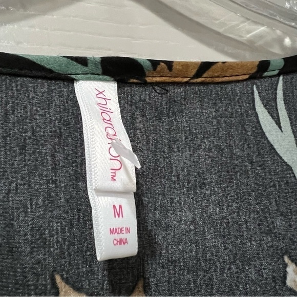 Xhilaration Medium Liberty Floral Faux Wrap Long Sleeve Boho Mini Dress Ruffle O - Picture 4 of 6